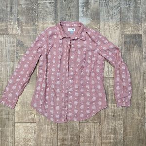 Maroon button down shirt size medium